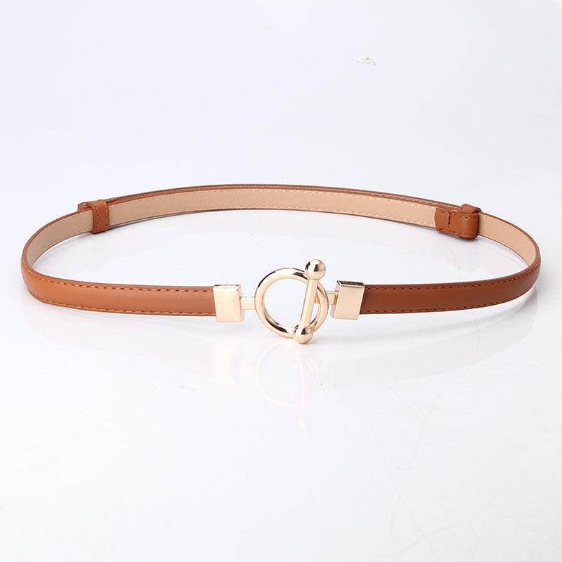 Fashion Women's Coat Decorated Leather Belt