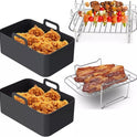 Air Fryer Rack And Grill Rack 8PCS Steel Griller Double Basket Accessories