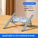 Aluminum Alloy Notebook Stand Portable Folding Lifting Tablet Height Increasing Desktop Twin Fan Computer