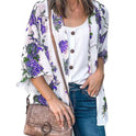 Fashion Flower Print Shirt Jacket Women Top