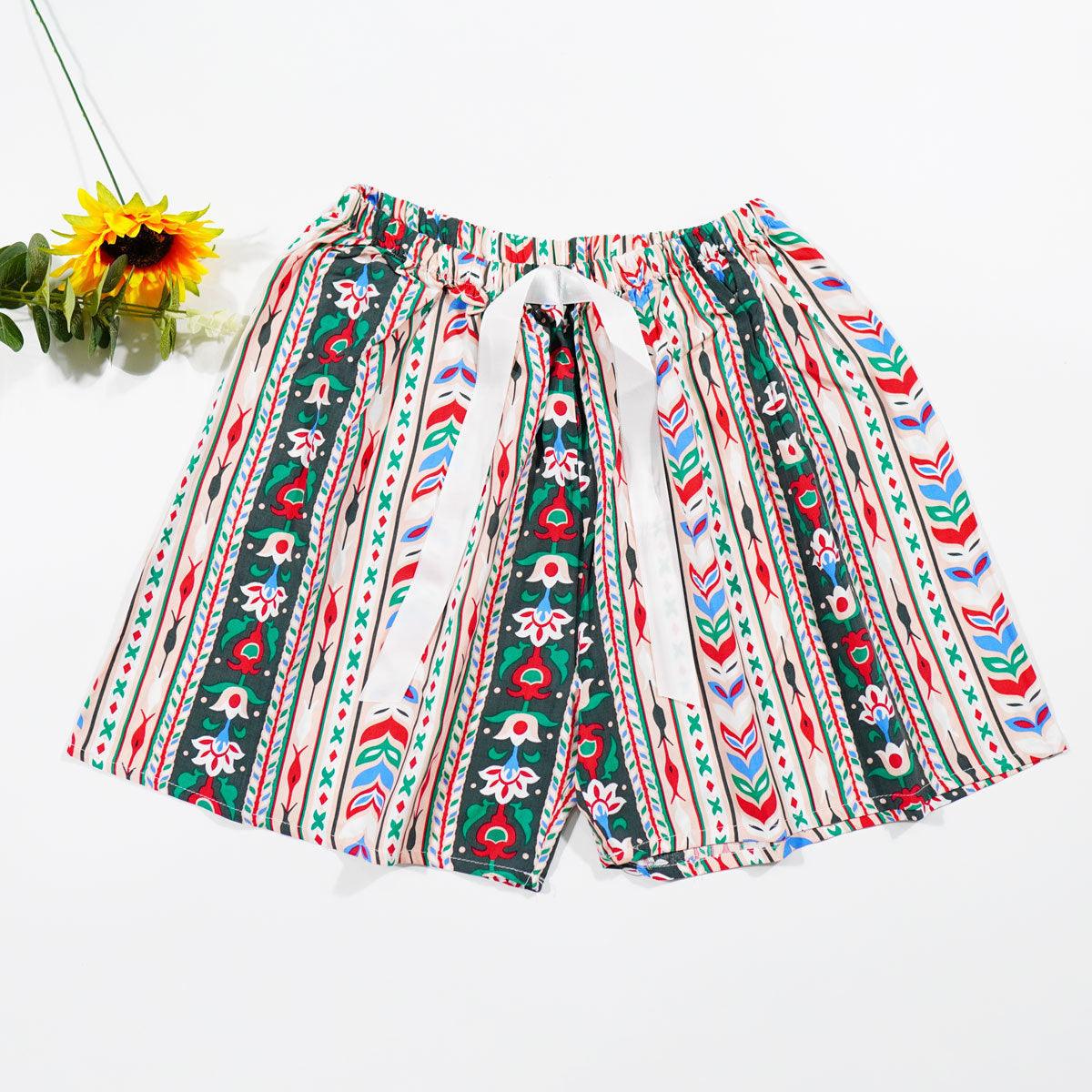 Women's Cotton Silk Shorts Plus Size Homewear Beach Pants