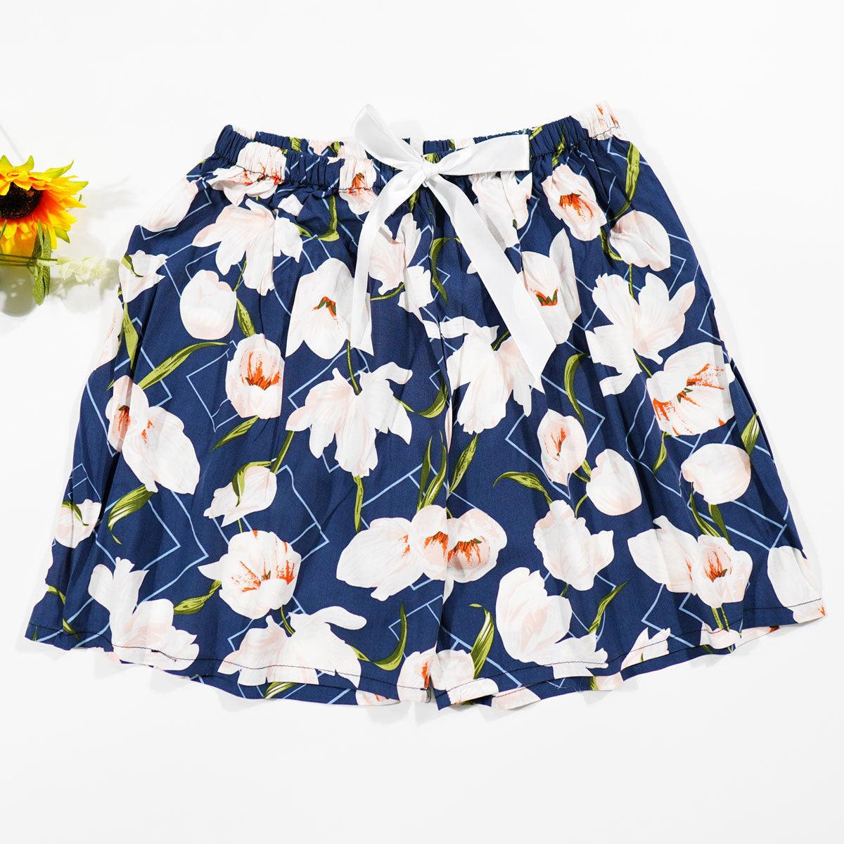 Women's Cotton Silk Shorts Plus Size Homewear Beach Pants