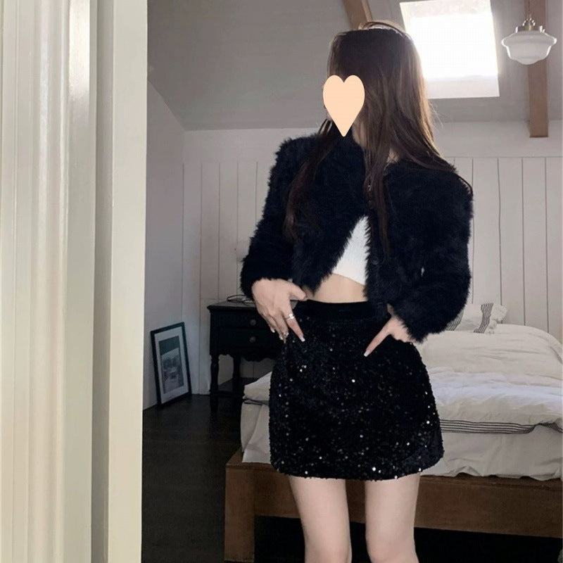 Sequined High-end Skirt Design