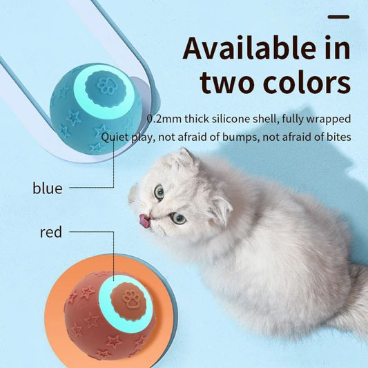 Smart Ball Cat Toy 2 Modes Rechargeable Cat Exercise Active Rolling Ball Toys Electric Cat Toys Interactive For Puppy Dog And Cats