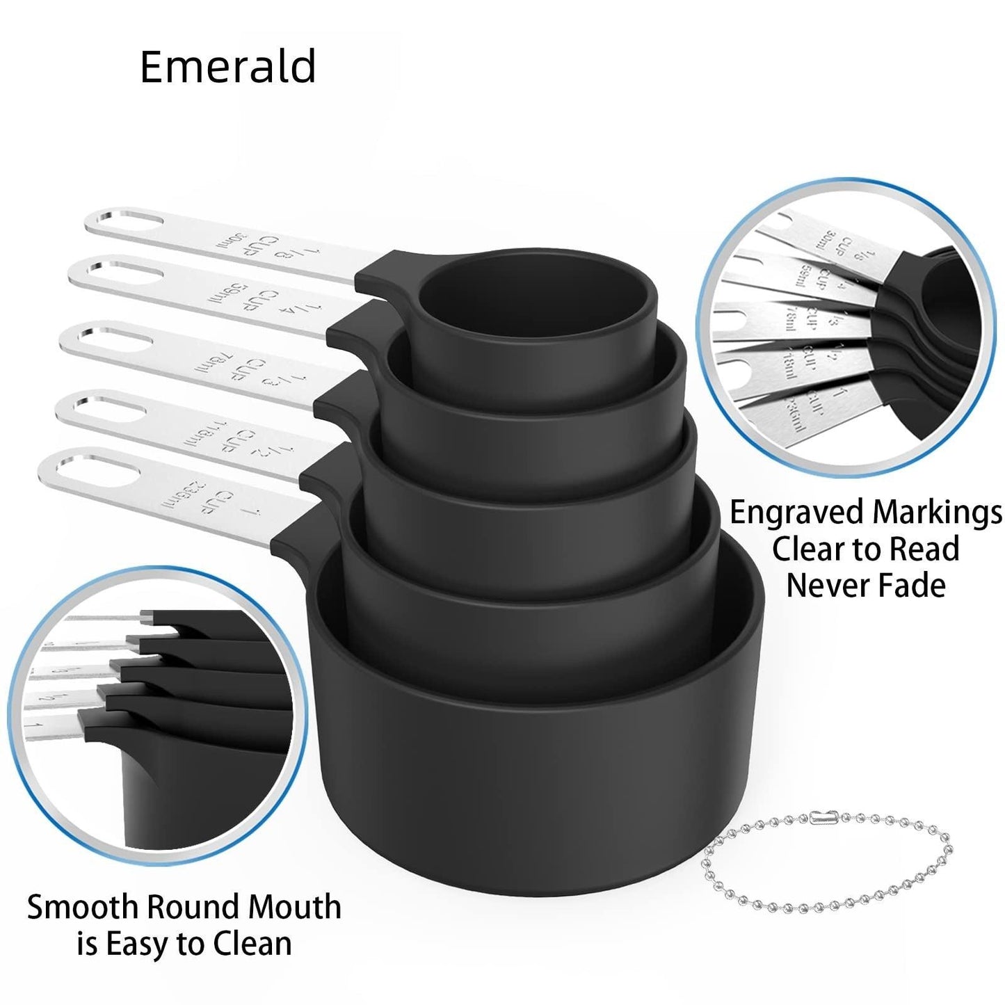Stainless Steel Plastic Measuring Cup And Spoon Set 10 Pieces