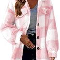 Women's Fashion Jacket Button Plush Coat