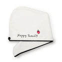 Coral Fleece Embroidered Hair Dryer Cap