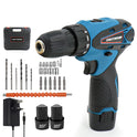 12V Cordless Drill Combi Driver High Power Electric Screwdriver Set 2 Battery