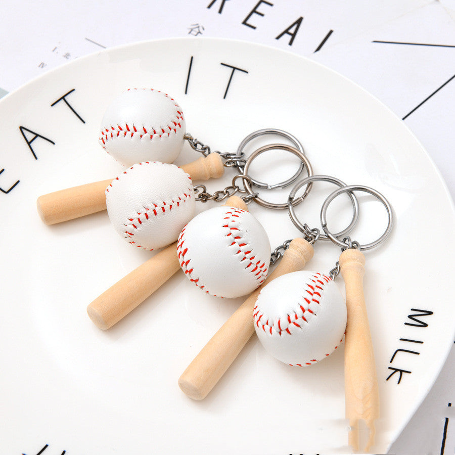 Simulation Baseball Keychain Bat Pendant