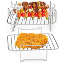 Air Fryer Rack And Grill Rack 8PCS Steel Griller Double Basket Accessories