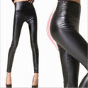 Thin matte seamless leather pants