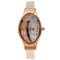 Watch Eye Shape Ladies Quartz Watch WISH Turn Bead Quicksand Belt Watch