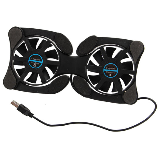 Portable folding cooling base for notebook radiator