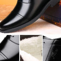Winter Real Leather With Fleece Lining Men's Cotton Shoes