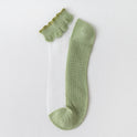 Thin Cotton Bottom Crystal Glass Silk Breathable Socks