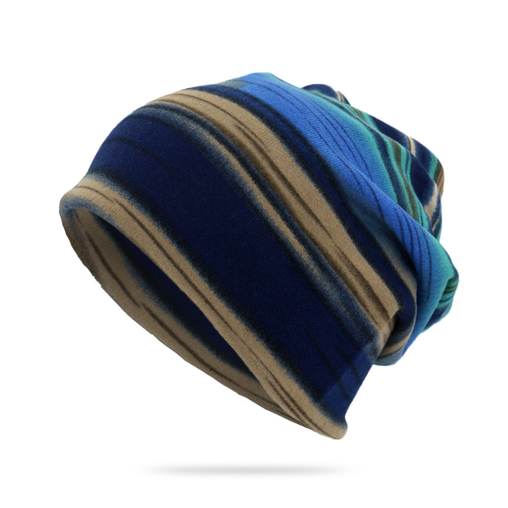Fashionable Women's Striped Printed Thermal Headgear