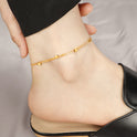 Small Square Double Layer Snake Bone Anklet Female