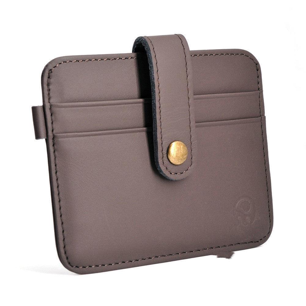 Short Leather Driving Id Card With Pocket Wallet