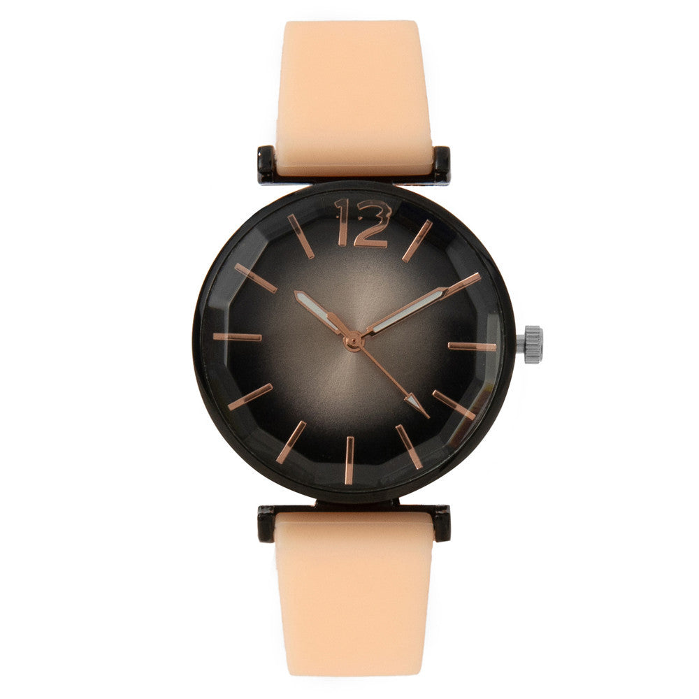 Women's Fashion Gradient Silicone Casual Watch