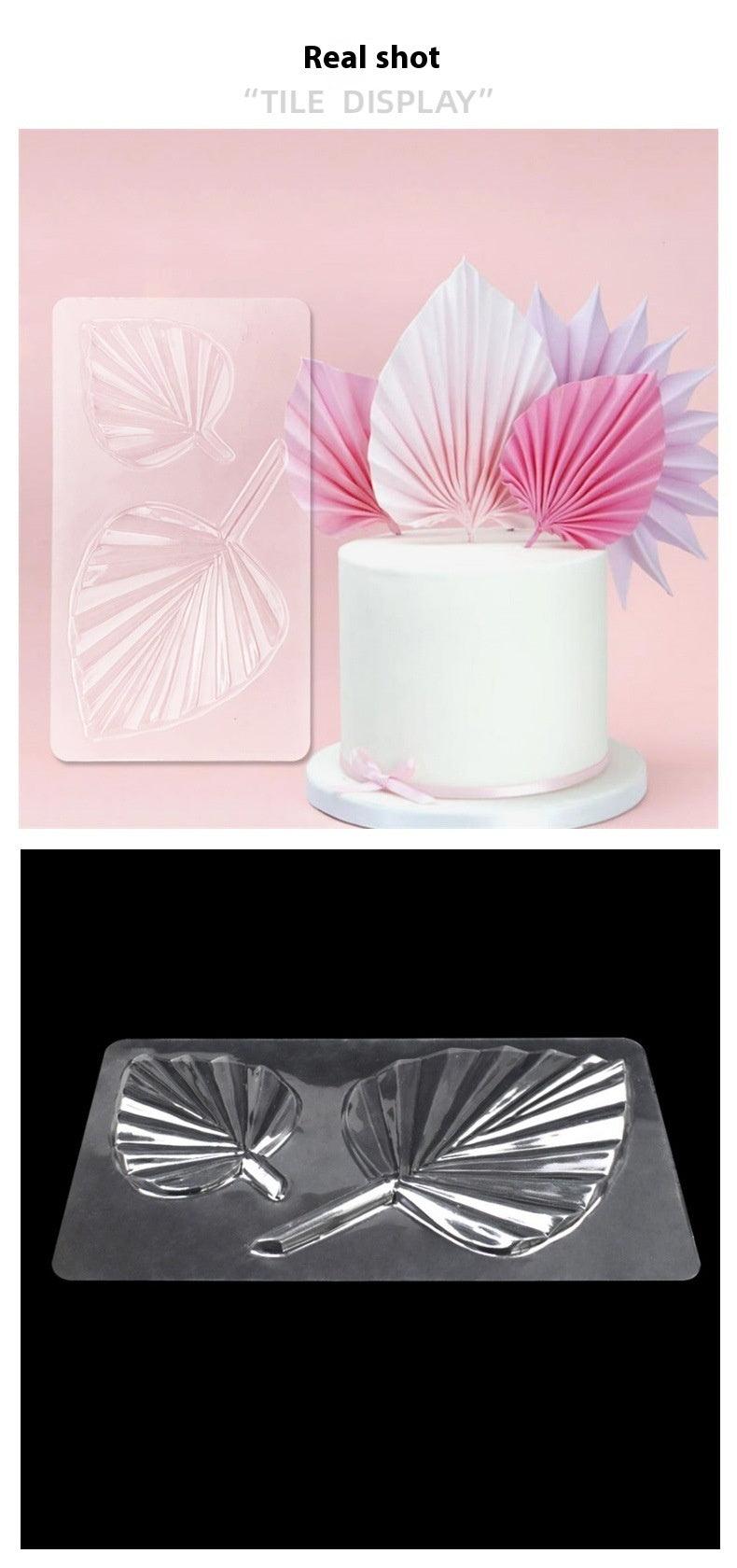 Transparent Palm Leaf Chocolate DIY Cake Decoration Plastic Mold