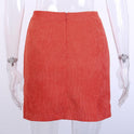 Corduroy split skirt