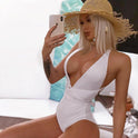 One-piece bikini with straps