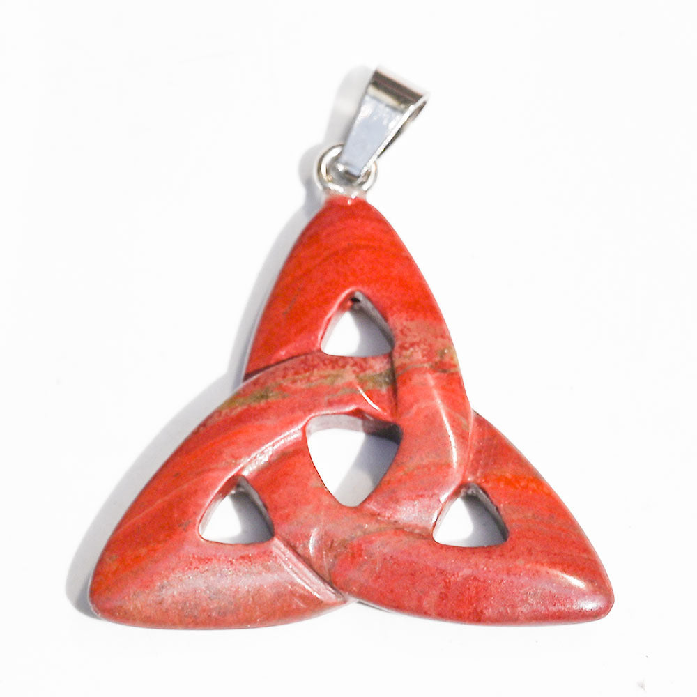 Natural Crystal Stone Celtic Knot Pendant Ornaments