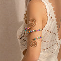 Gravel Arm Chain Armband Beaded Spiral Laid Bracelet