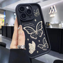 New Painted Silver Butterfly Drop-resistant Phone Case