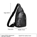 Outdoor Bag PU Backpack Chest Crossbody Men