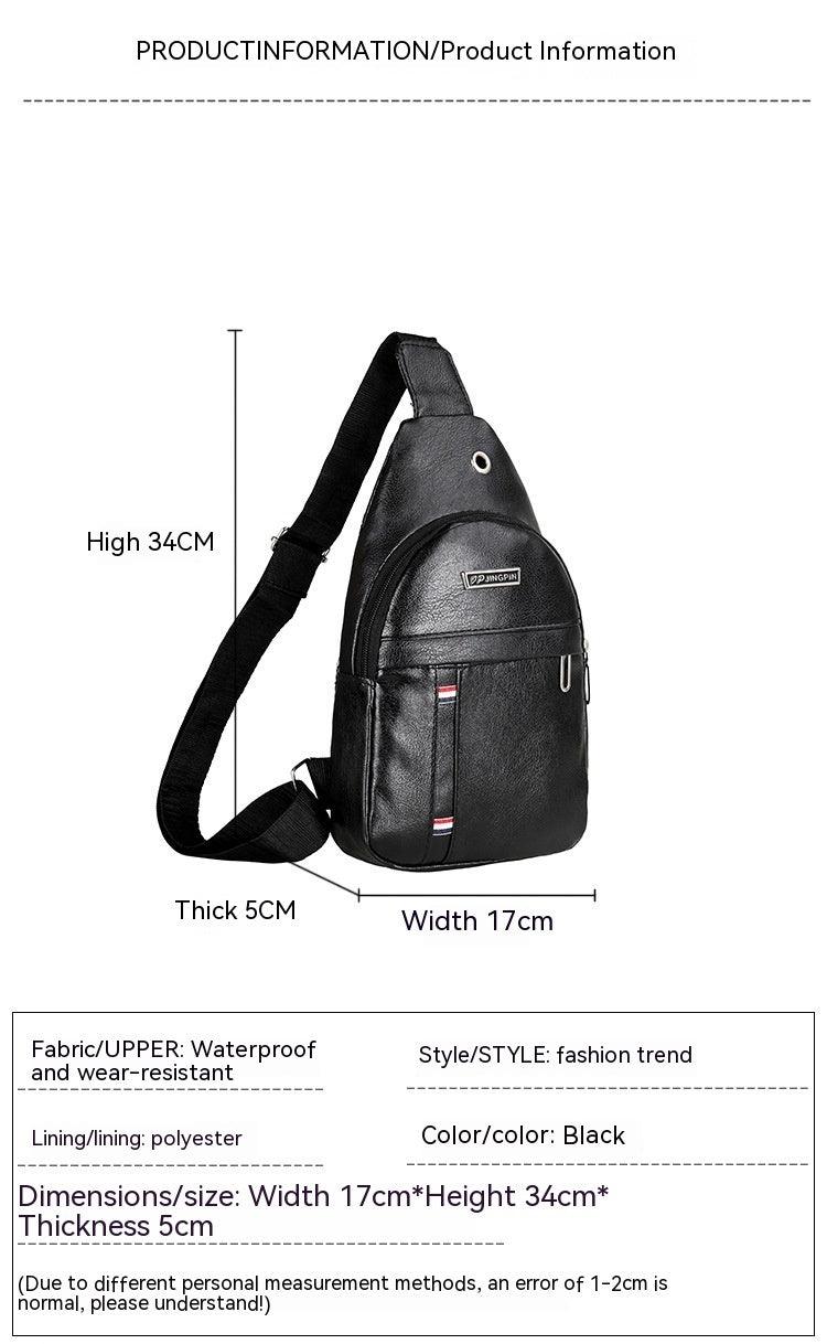 Outdoor Bag PU Backpack Chest Crossbody Men