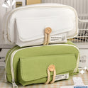 Button Pencil Case Girls Large Capacity Simple Student Creativity Canvas Stationery Bag