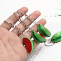 Simulation Three-dimensional Watermelon Piece Keychain Pendant