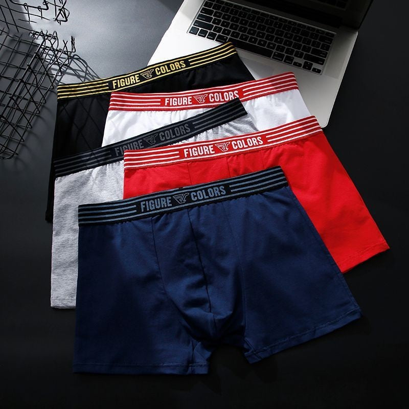 Men's Boxers Cotton Breathable Low Waist