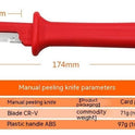 Red Wire Stripper Manual Hide Skinning Knife Insulated Conductor Peeler Electrical Cable Insulation Hide Skinning Knife