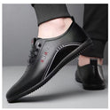 Breathable Lightweight And Thin Type Casual Flat Leather Shoes