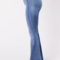 Popular Slim Fit High Waist Package Hip Denim Bell-bottom Pants