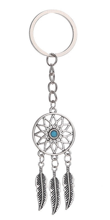 AliExpress foreign trade explosion models dream catcher Dreamcatcher simple fashion green beads key ring pendant