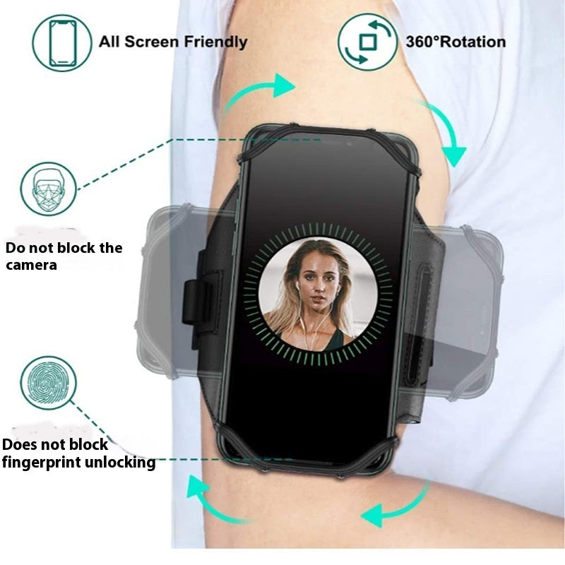 Removable Silicone Mobile Phone Armband Wrist Bag Multifunctional Arm Sleeve