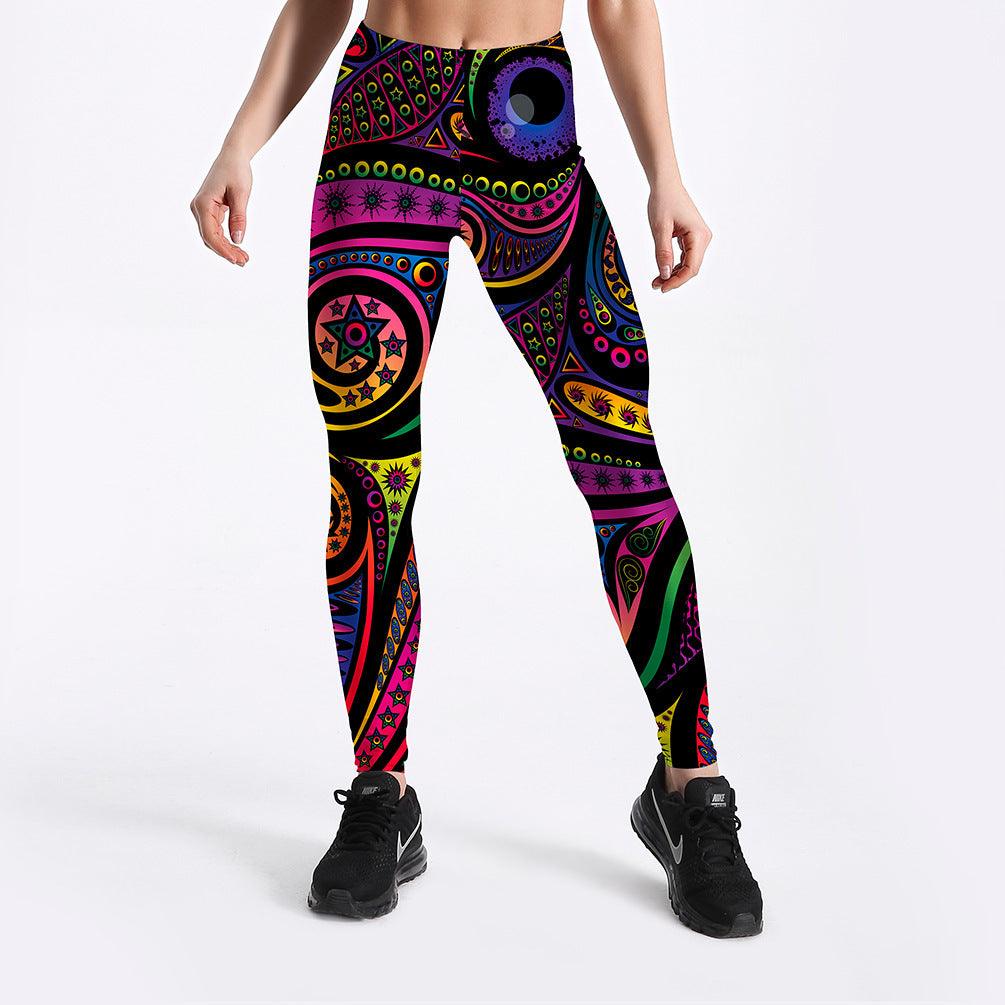 Printed Black Sexy Leggings