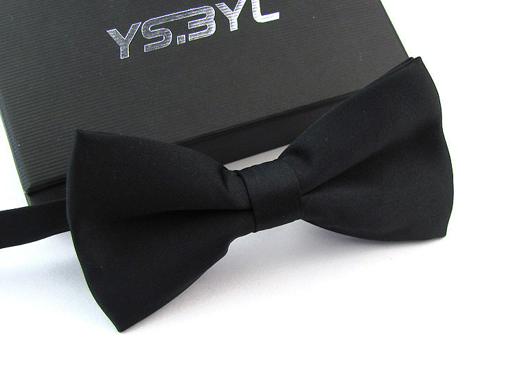 Matte Men's Solid Color Wedding Bow Tie Gentleman Polyester