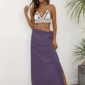 Women's Fashion Ties Tassel Patchwork Irregular Beach Dress