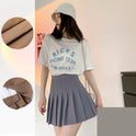 Japanese High Waist Pleated Women's Summer Skirt