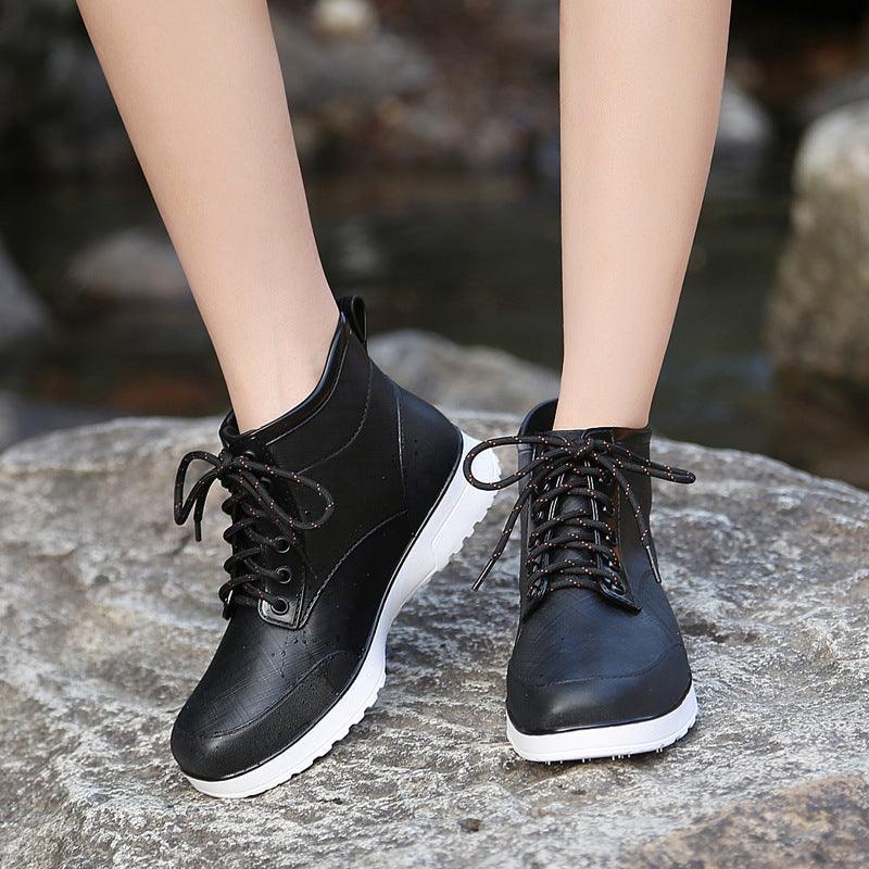 Casual Thick-soled Short Tube Non-slip Rain Boots Parent-child Street Soft Sole