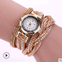 Fashion watch ladies fashion watch, diamond twisted pu belt winding fashion watch