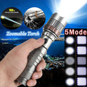 1200000LM 5 Modes Tactical LED Flashlight Rechargeable Camping Torch  Batt  Chare  The UK Does Not Include VAT, Which Needs To Be Borne By Oneself. Please Consider Carefully Before Placing An Order