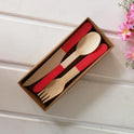 24pcs / set disposable wooden cutlery set