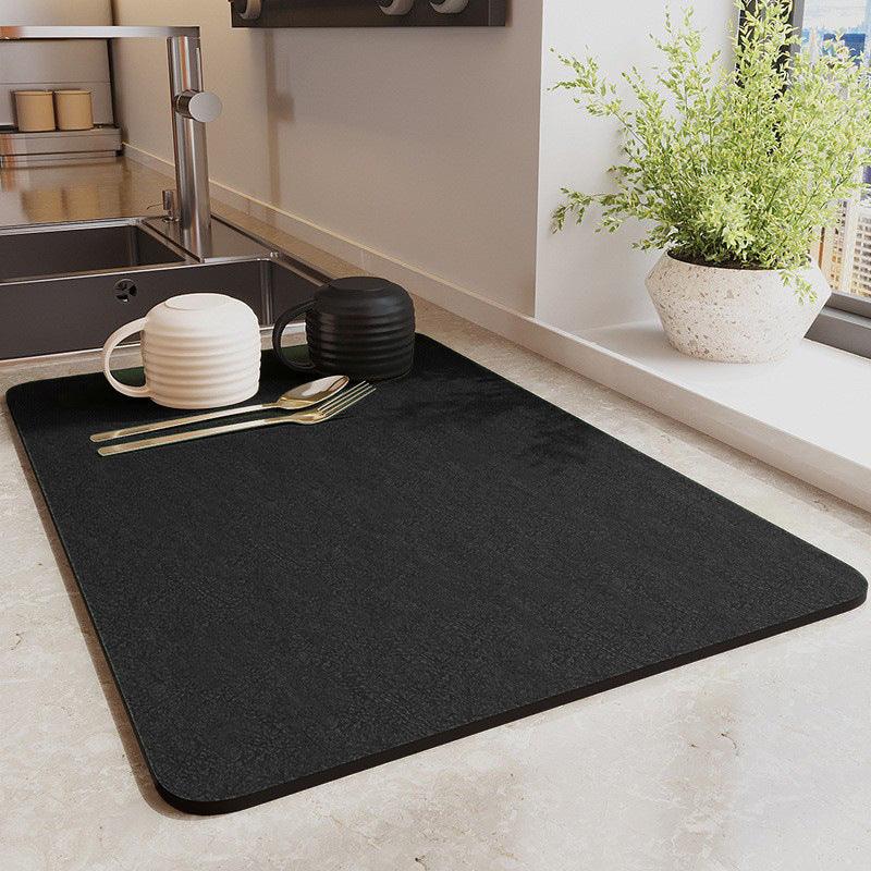 Absorbent Bowl And Plate Drying Mat Bar Counter Wash Basin Water Draining Pad Kitchen Table Table Non-slip Mat