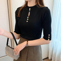 Thin Half-sleeve Knitted Jacket For Niche Wear