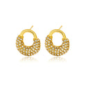 Fashion Shape Diamond-studded Design Titanium Steel Earrings